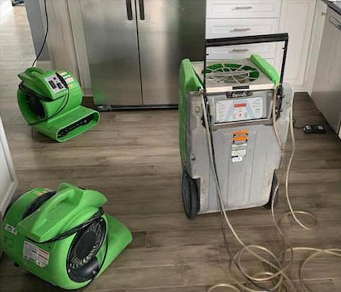 servpro equipment in kitchen