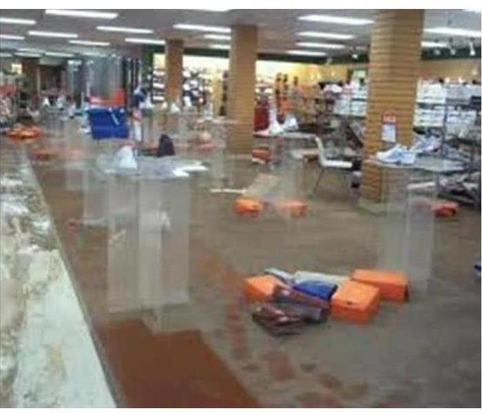  A large storm affected a business in a local mall