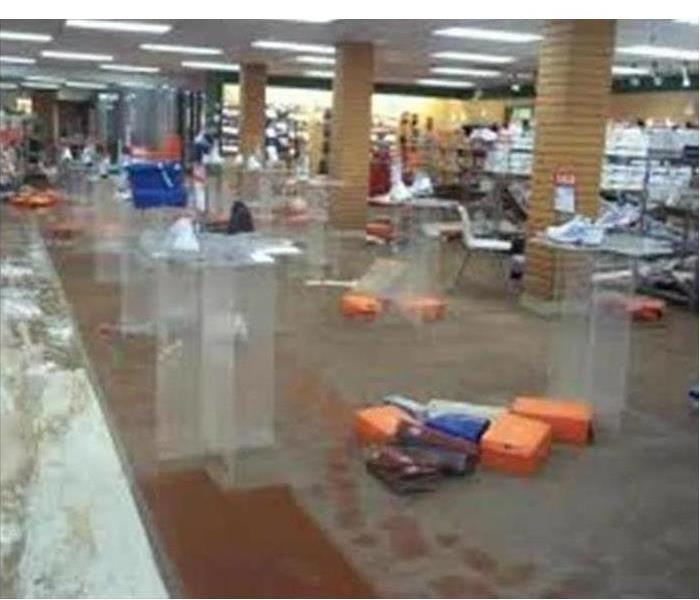 Storm water damaged a retailer in a mall